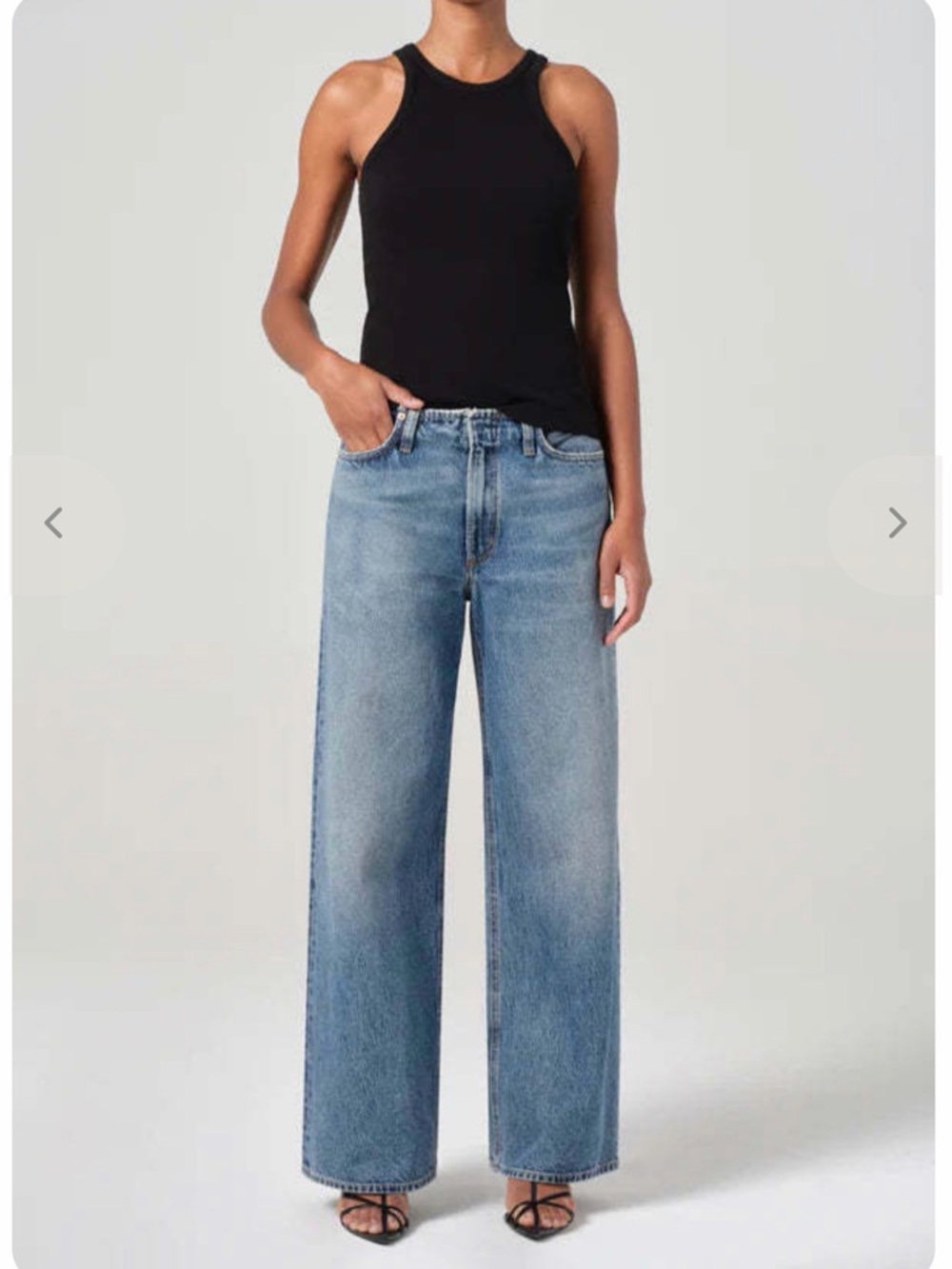 Agolde Light Blue Wide-Leg High-Rise Jeans